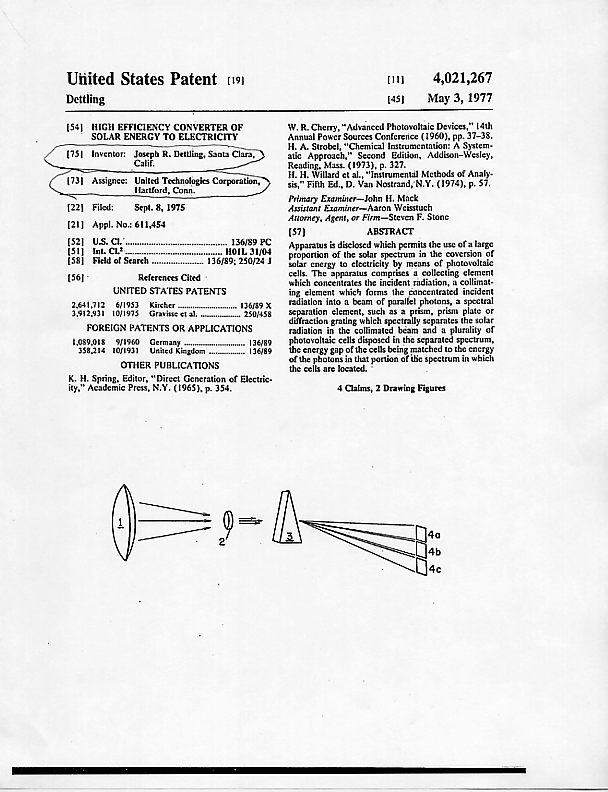 United Technologies Corporation Patent