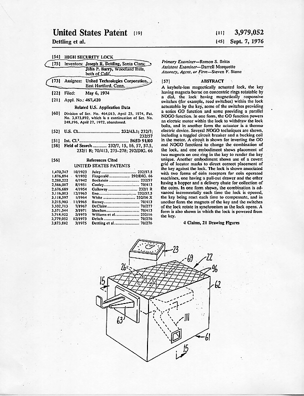 United Technologies Corporation Patent